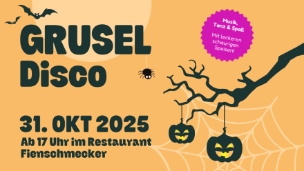 Grusel-Disco am 31.10.2025 mit Musik, Tanz, Spaß & schaurigen Speisen